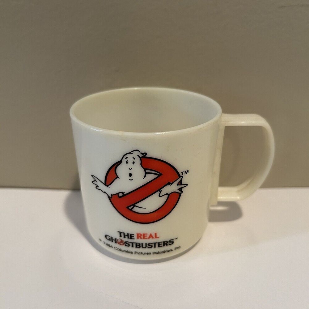 Vintage 1984 The Real Ghostbusters Plastic Children's Cup 2.5" Columbia Pictures